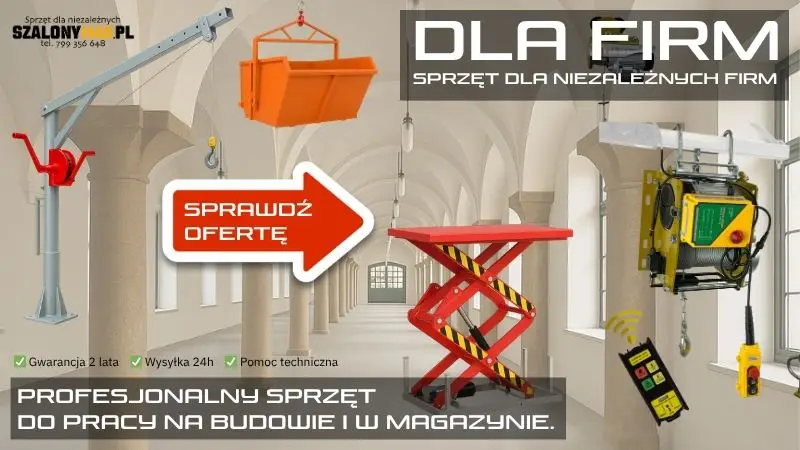 Wyciągarki, rolki, podnośniki, pojemniki na beton i urządzenia transportowe dla profesjonalistów. Szybka wysyłka i fachowe wsparcie – SzalonyMax.pl