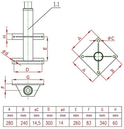 Żuraw słupowy z wciągarką ręczną (udźwig: 150 kg) 95871616