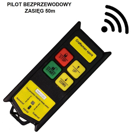 Wciągarka elektryczna, sterowanie bezprzewodowe 230V (udźwig: 990500 kg, wysokość podnoszenia: 18/9 m, moc: 1600 W) 39282902