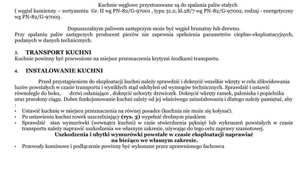 Kuchnia, angielka 9,2kW, bez płaszcza wodnego, Jawor (obudowana, kolor: biały) - spełnia anty-smogowy EkoProjekt 25980265