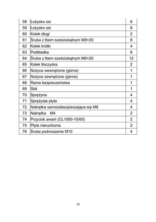 Stacjonarny stół podnośny (udźwig: 2000 kg, wymiary platformy: 1300x850 mm, wysokość podnoszenia min/max: 360-1780 mm) 3109777