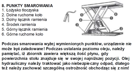 Stół podnośny elektryczny (wymiary platformy: 1000x1600mm, udźwig: 1000 kg, wysokość podnoszenia min/max: 205-990 mm) 3109770