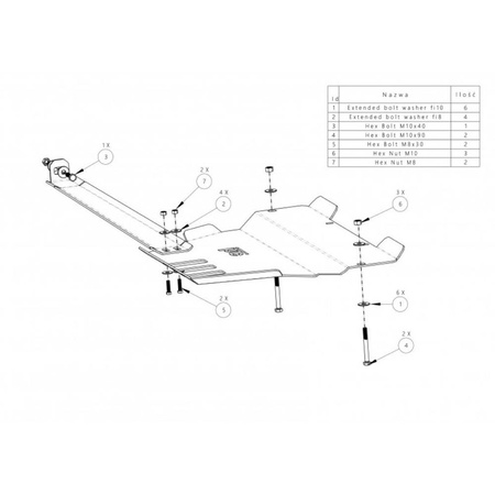 Osłona reduktora Toyota Tundra 2007-2014 59880802