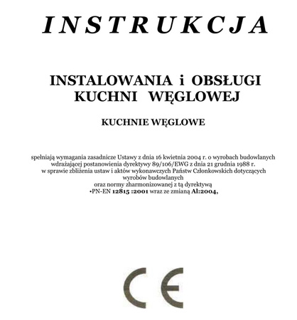 Kuchnia, angielka 9,2kW, bez płaszcza wodnego, Jawor (obudowana, kolor: biały) - spełnia anty-smogowy EkoProjekt 25980265