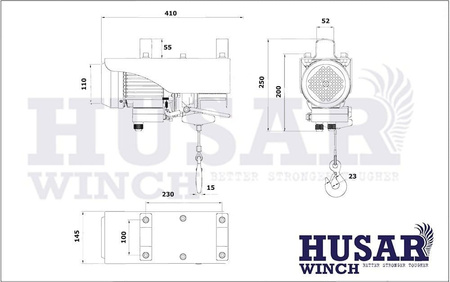 BARHUSA Wyciągarka linowa z pilotem bezprzewodowym (udźwig: 400/800 kg, maks, wysokosć podnoszenia: 18m / 9m, moc: 1800 W) 51971684