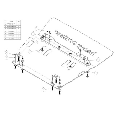 Osłona chłodnic , silnika i przedniego zderzaka Toyota Sequoia 2007-2014 59880412