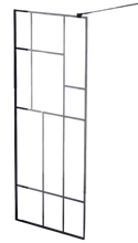 Calbati Ścianka prysznicowa 120 cm asymetryczna kratka szkło 8mm 23179604