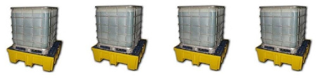 Arengo Paleta wanna wychwytowa, wysokoprofilowa, składowanie 4 beczki 200L lub pojemnik IBC/KTC, 510l (wymiary: 1320x1320x430 mm) 09880960 - 4 sztuki taniej