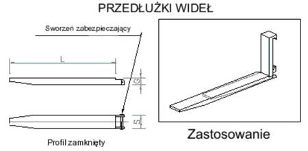 BERWILIA Przedłużki wideł (udźwig: do wyboru, długość wideł: 1400 mm) - Uwaga: Cena za 1 sztukę! 29082307