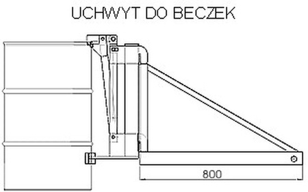 BERWILIA Uchwyt do beczek podwójny na dwie beczki do wózka widłowego (pojemność: 215 L) 29082406