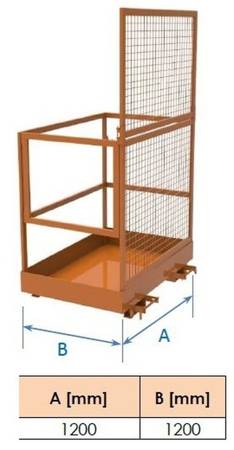 Blopromi Kosz do transportu osób (rozmiar: 1200x1200 mm)