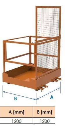 Blopromi Kosz do transportu osób (rozmiar: 1200x1200 mm)