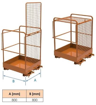 Blopromi Kosz do transportu osób (rozmiar: 800x800 mm)