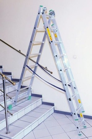 Drabina aluminiowa 3x15 Drabex na schody (wysokość robocza: 11,50m) 99674949
