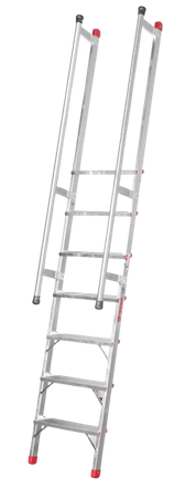 Drabina aluminiowa schody z poręczami FARAONE (wysokość robocza: 4,00m) 99675042