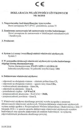 Drzwi zewnętrzne sklepowe (kolor: złoty dąb, strona: prawa, szerokość: 90 cm) 54469186