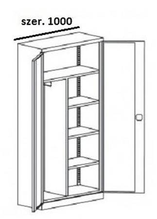 GOREK Szafa biurowa z drzwiami skrzydłowymi (wymiary: 1990x1000x435 mm) 00079484