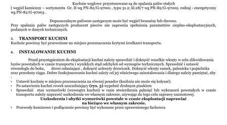 Kuchnia, angielka 9,2kW bez płaszcza wodnego, Jawor (nieobudowana, kolor: biały) - spełnia anty-smogowy EkoProjekt 25980262