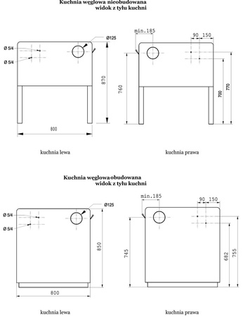 Kuchnia, angielka, moc kuchni/wody: 9,2/3,2kW, Jawor z wężownicą (nieobudowana, kolor: biały) - spełnia anty-smogowy EkoProjekt 25980268