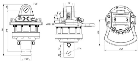 Łącznik rotatora + Rotator (udźwig: 5,5 T) 91382625