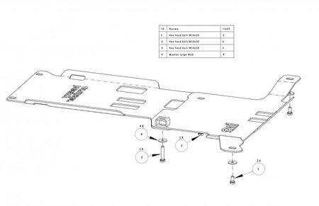 Osłona reduktora OFFROAD Jeep Grand Cherokee WK2 2013-2020 aluminiowa 59881917