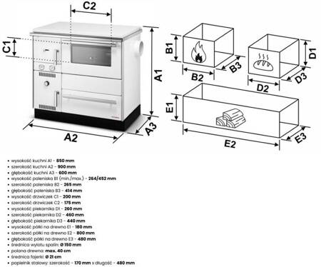 Piec koza kuchenka kuchnia węglowa westfalka CO z płaszczem wodnym 8,7-22,9kW (kolor: czarny, średnica wylotu spalin: 150mm) - spełnia anty-smogowy EkoProjekt 99682662