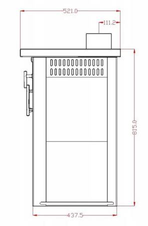 Piec, kuchnia, na drewno z piekarnikiem i fajerką 6kW 20780150 - spełnia anty-smogowy EkoProjekt