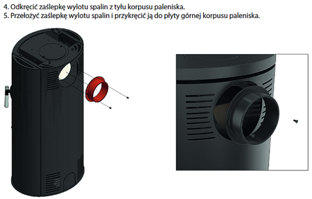 Piec wolnostojący koza 8kW KOZA AB (z panelami kaflowymi - czerwony) - spełnia anty-smogowy EkoProjekt 30066828