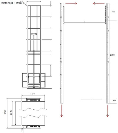 Podnośnik kolumnowy (max ciężar: 1000 kg, wysokość podnoszenia: 230cm, moc: 3kW) 08182765