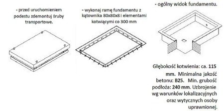 Podnośnik, podest nożycowy (udźwig: 500 kg, wymiary platformy: 2200x1200mm, wysokość podnoszenia min/max: 530-800 mm, moc: 2,3kW) 01872924