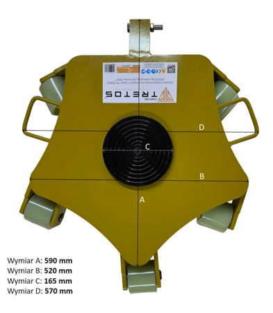 Rolki transportowe - przód TRETOS TR-6360 (udźwig: 6 T, ilość rolek: 5 sztuk) 82673