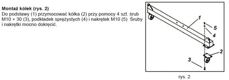 Suwnica bramowa na kółkach (udźwig: 2000 kg, wysokość robocza: 2400-3600 mm, szerokość między kolumnami: 2360 mm) S322, 55870983