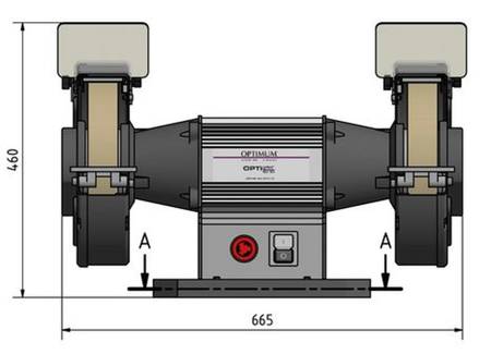 Szlifierka stołowa Optimum 400V (śr. zewnętrzna ściernicy: 300mm, moc: 2,2kW) 32278971