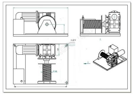 Treton Przyciągarka linowa + Lina o średnicy 6mm 600 mb (siła uciągu: 200 kg, moc: 1,5kW 400V) 28882178