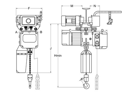 Treton Wciągarka łańcuchowa z elektrycznym wózkiem (udźwig: 2000 kg, wysokość podnoszenia: 11m) 28879647