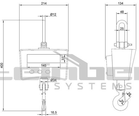 Waga hakowa Steinberg Systems - 200 g - LED - aluminium (udźwig: 1000 kg) 45674863