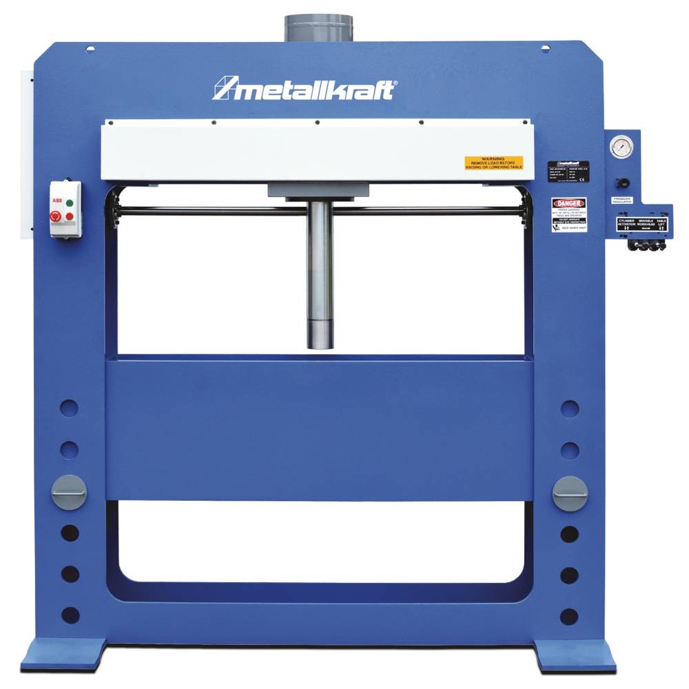 Warsztatowa prasa hydrauliczna z ruchomym cylindrem Metallkraft (moc: 50 T, silnik: 3,7kW 400V) 32269390