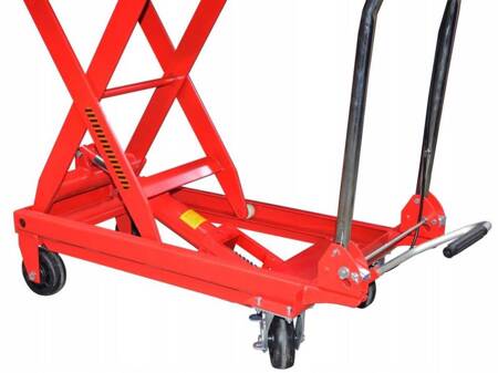 Wózek nożycowy platformowy masztowy (udźwig: 500 kg, wymiary platformy: 45x69 cm, wysokość podnoszenia: 27-87 cm) 13782437