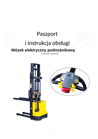 Wózek paletowy elektryczny (udźwig: 1500 kg, wysokość podnoszenia: 3,3 m) 85076255