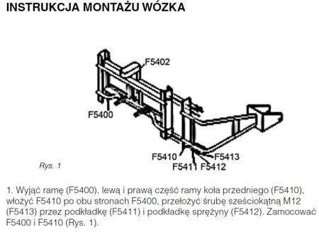 Wózek paletowy (udźwig: 1000 kg, szerokość wideł: 100mm, wysokość podnoszenia: 70-240 mm) 61605