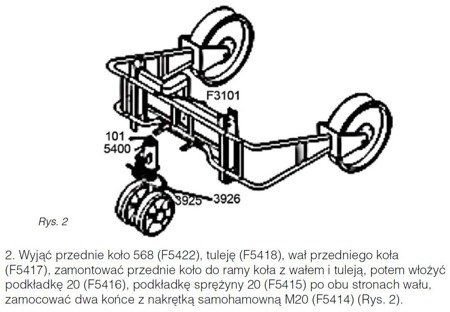 Wózek paletowy (udźwig: 1000 kg, szerokość wideł: 100mm, wysokość podnoszenia: 70-240 mm) 61605