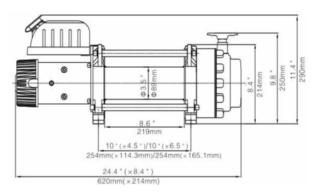 Wyciągarka Escape EVO 17500 lbs [7938kg] z liną syntetyczną 12V (lina: 14mm 25m) 81877795