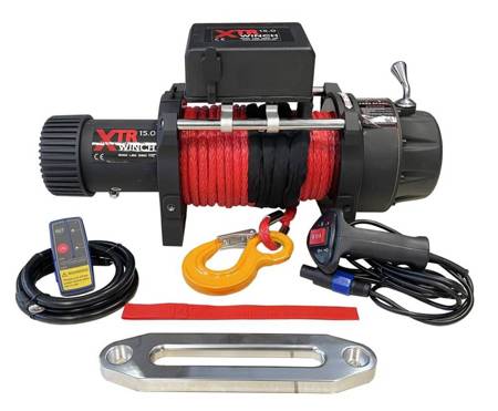 Wyciągarka XTR 15000lbs [6810kg] z liną syntetyczną 12V (lina: 10mm 28m) 81877819