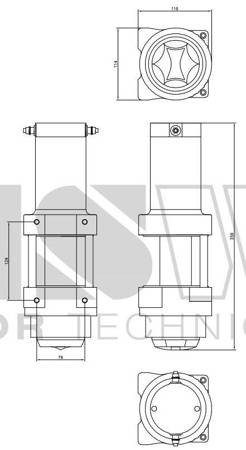 Wyciągarka linowa - 3500lbs - 1590kg - 15,5m 45680785