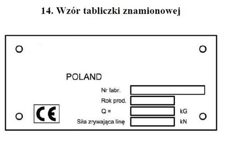 Żuraw z kieszeniem do posadowienia i wciągarką ręczną z liną AISI316 12m (udźwig: 250 kg, wysokość podnoszenia: 1945-2440 mm) 53372539