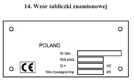 Żuraw ze stopą i wciągarką ręczną z liną 12m - stal nierdzewna (udźwig: 400 kg, wysokość podnoszenia: 2250-2750 mm) 53382631