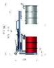 Dźwignik beczek, chwytak, beczki stalowe 60-200l, podwozie szerokie, wys. podnoszenia 0-1390mm 72278429