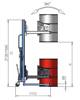 Dźwignik beczek, wywrotnica 360°, beczki 60-220 l, podwozie wąskie, wys. podnoszenia 120-750mm 72278423