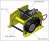 Elektryczna 500kg/40m bezprzewodowa wciągarka linowa Tretos Military TR-50040 + do wyboru: ramię robocze do wciągarki 81672