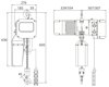 Elektryczna wciągarka łańcuchowa hakowa z elektycznym wózkiem Unicraft (udźwig: 2 T, wysokość podnoszenia: 6m, szerokość szyny: 74-180mm) 32268929